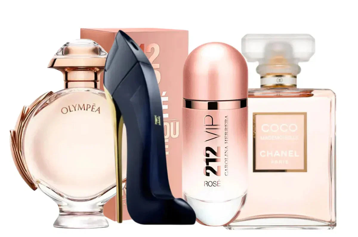 Комплект от 4 парфюма | 212 Rosé, Coco Mademoiselle, Good Girl, Olympea 100ml