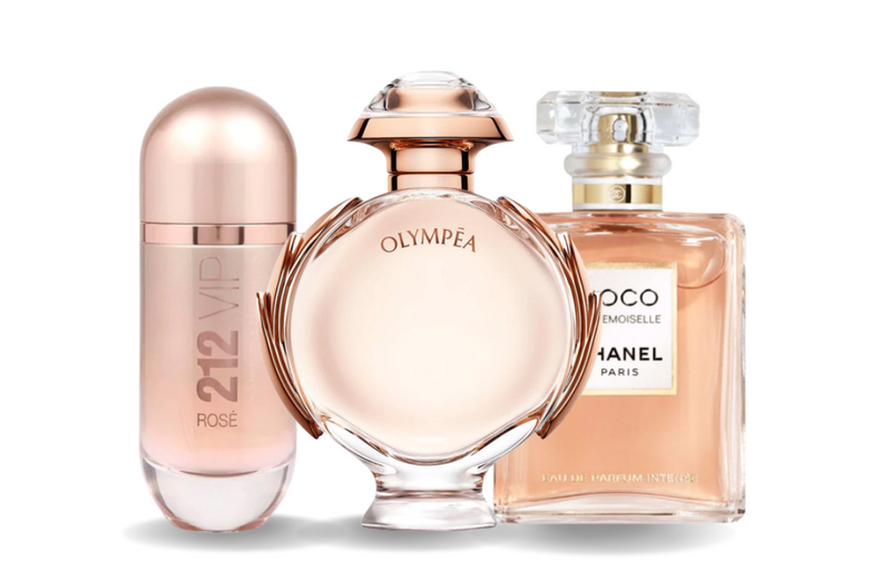 Комплект от 3 парфюма | Carolina Herrera 212 VIP ROSÉ, Paco Rabanne OLYMPÉA a Chanel COCO MADEMOISELLE 100 ml